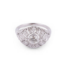 Charger l&#39;image dans la galerie, Bague dôme platine diamant
