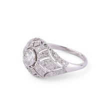 Charger l&#39;image dans la galerie, Bague dôme platine diamant
