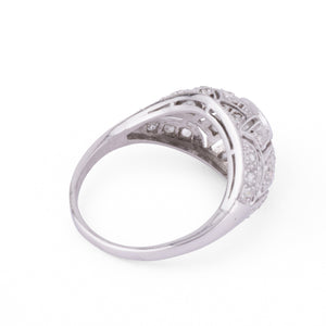 Bague dôme platine diamant