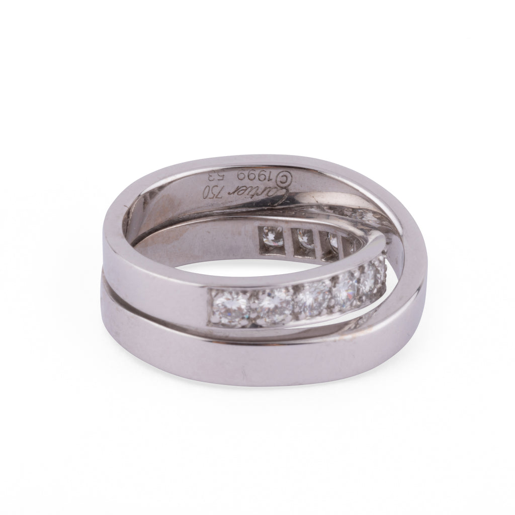 Bague or gris et diamant de la maison Cartier modèle Nouvelle Vague