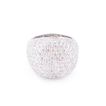 Charger l&#39;image dans la galerie, Bague boule en or gris et diamants
