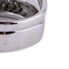 Charger l&#39;image dans la galerie, Bague en or gris et diamants asymétrique
