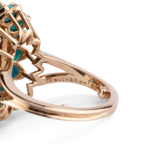 Bague cocktail en or jaune de la maison Boucheron