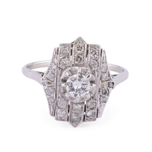 Bague en platine plate