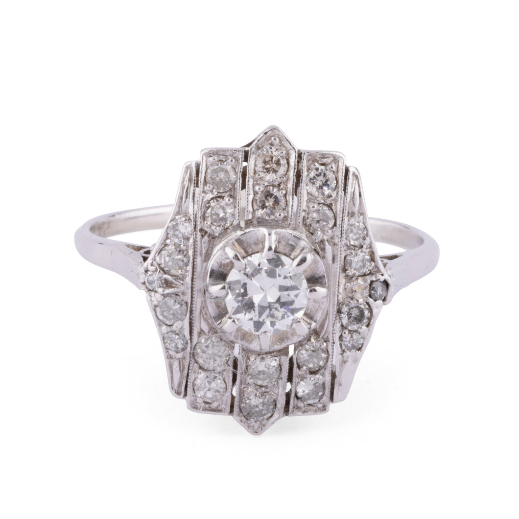 Bague en platine plate