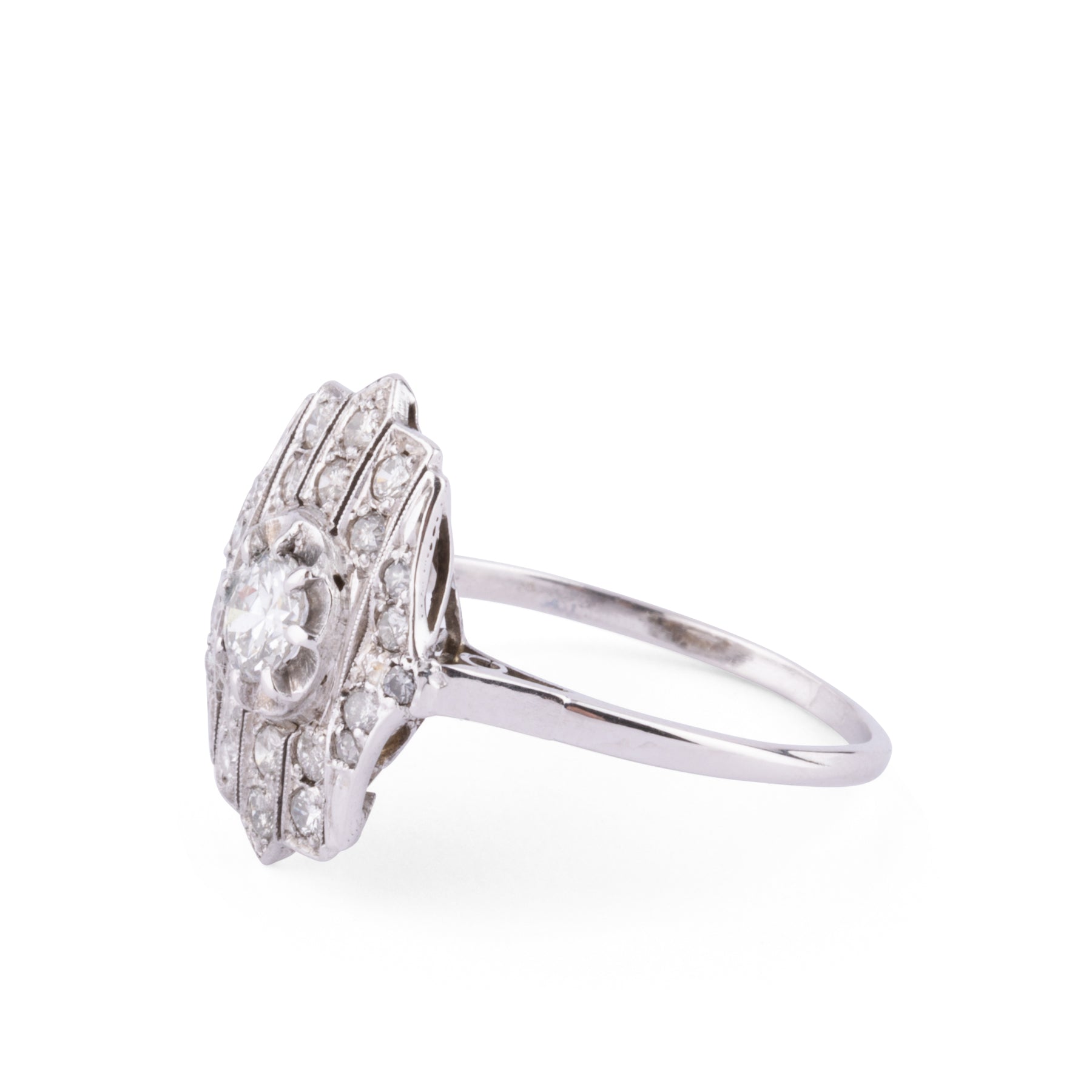 Bague en platine plate