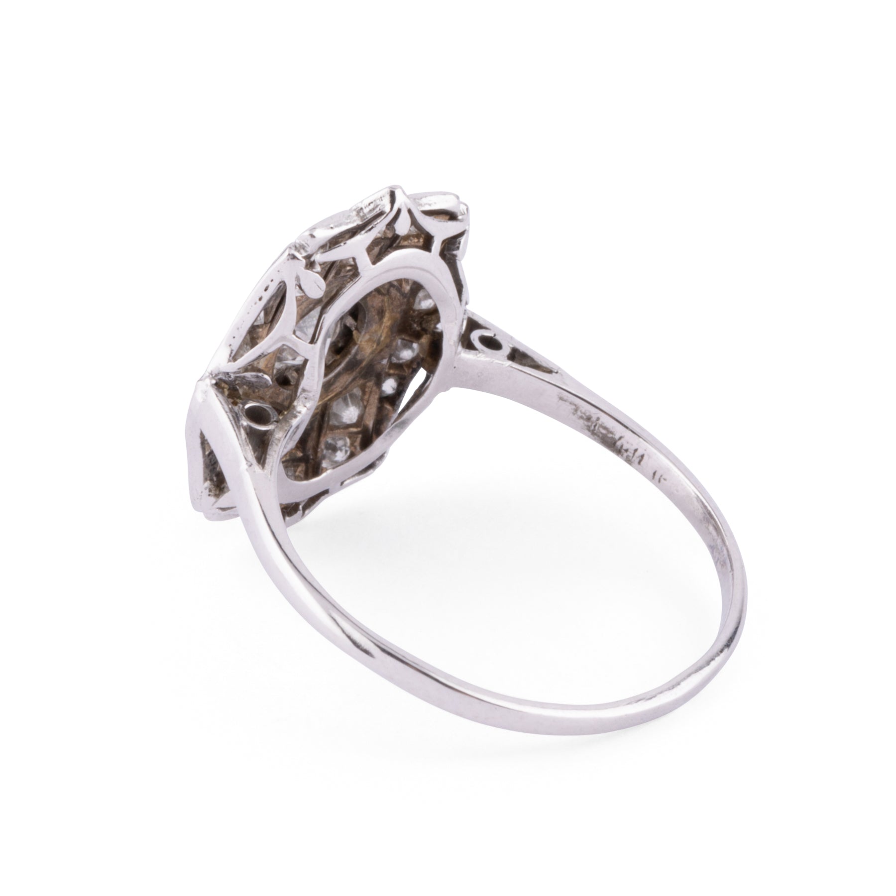 Bague en platine plate