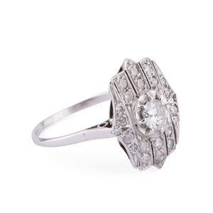 Bague en platine plate