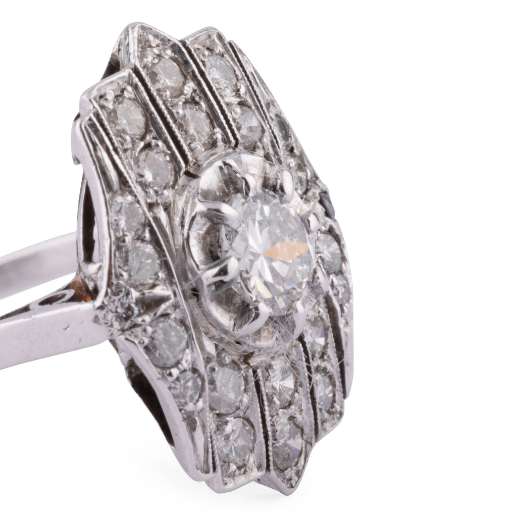 Bague en platine plate