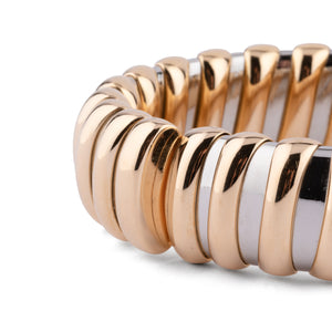 Bracelet or et acier de la maison Bvlgari