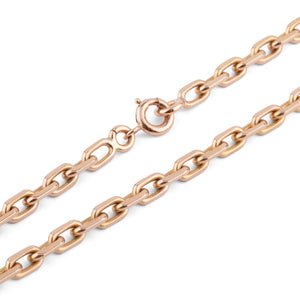 Collier en or jaune maille força limé
