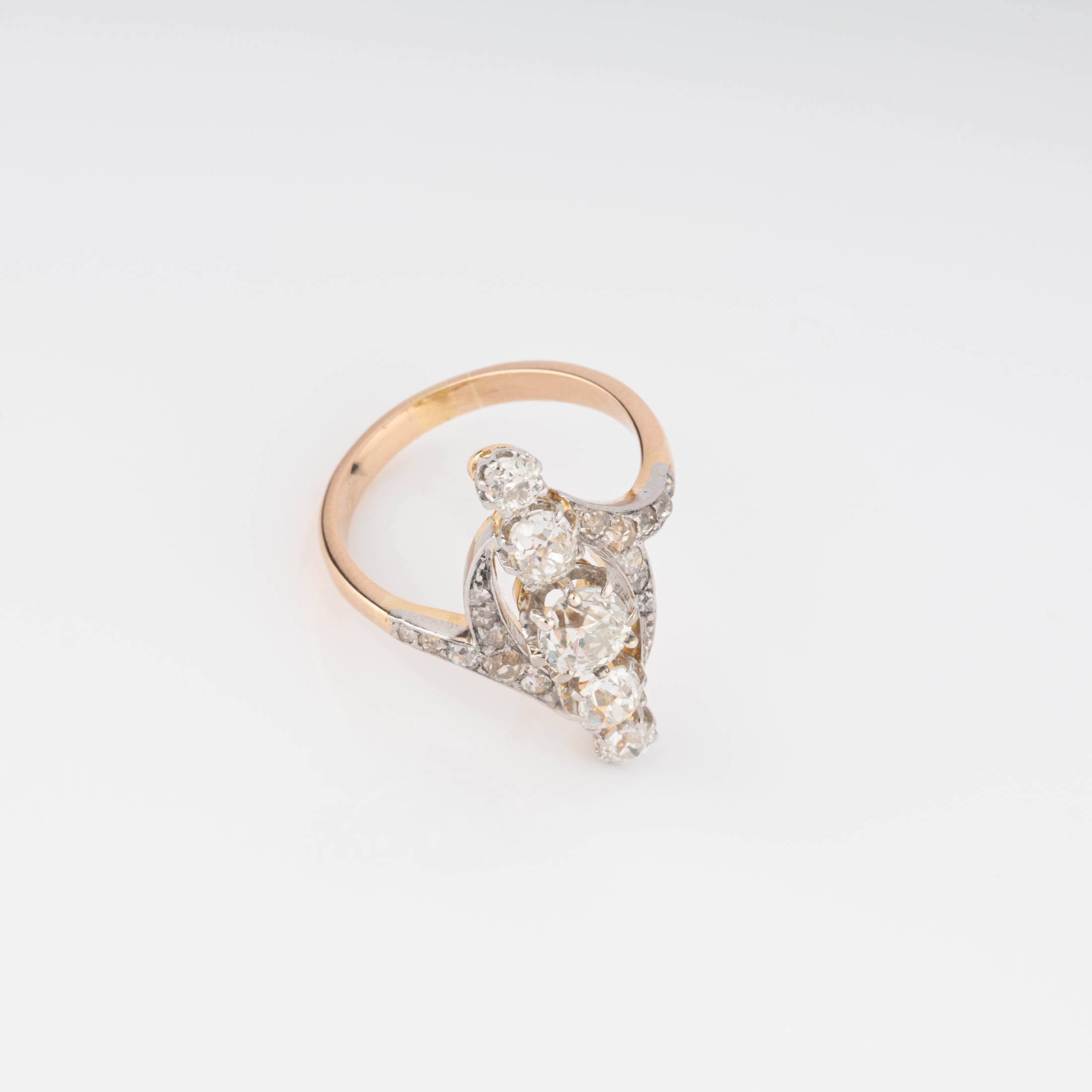 Bague or marquise diamants