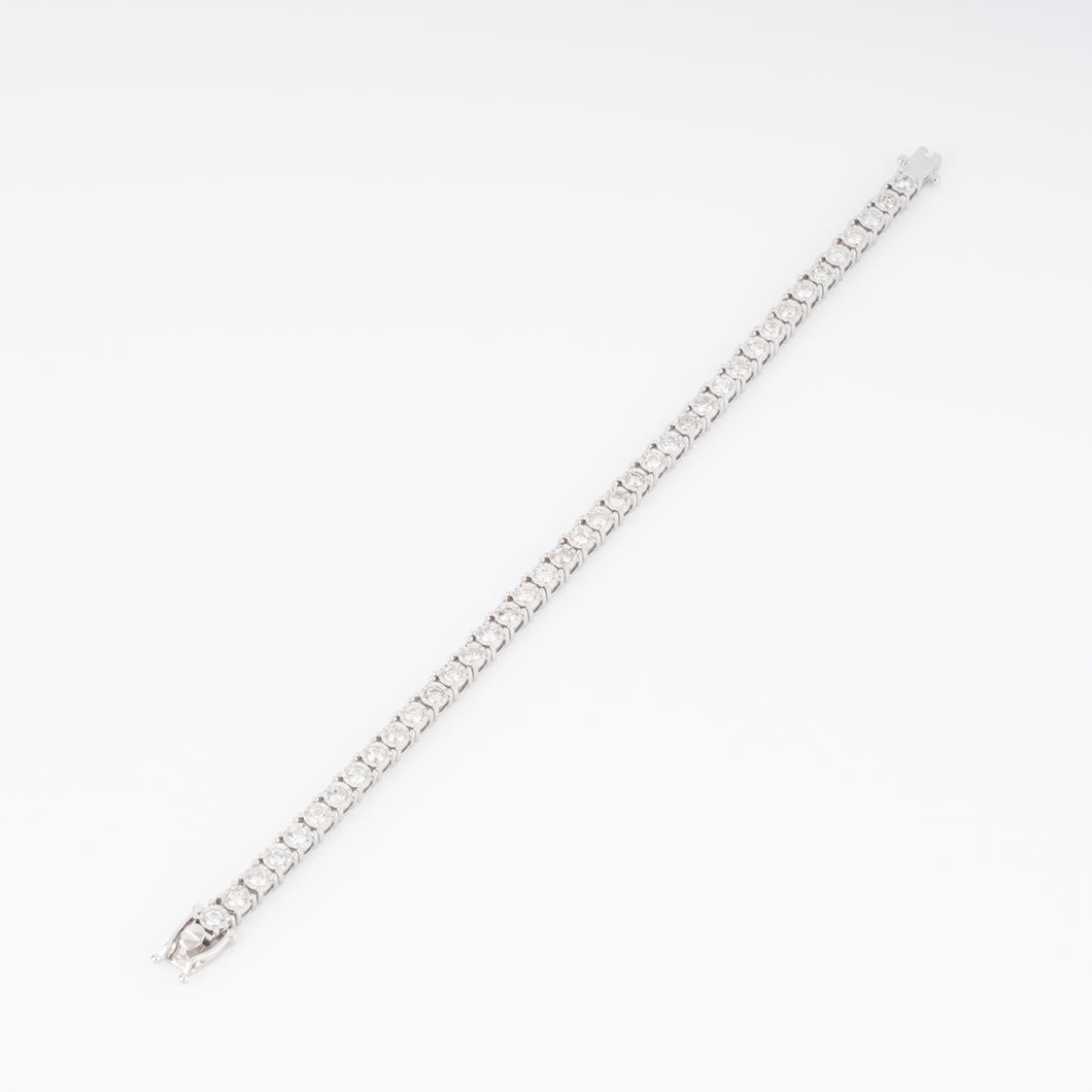 Bracelet riviere et or gris orné de diamant