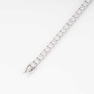 Bracelet riviere et or gris orné de diamant