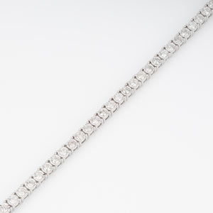Bracelet riviere et or gris orné de diamant