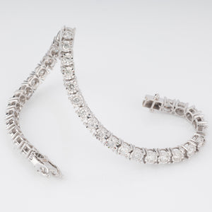 Bracelet riviere et or gris orné de diamant