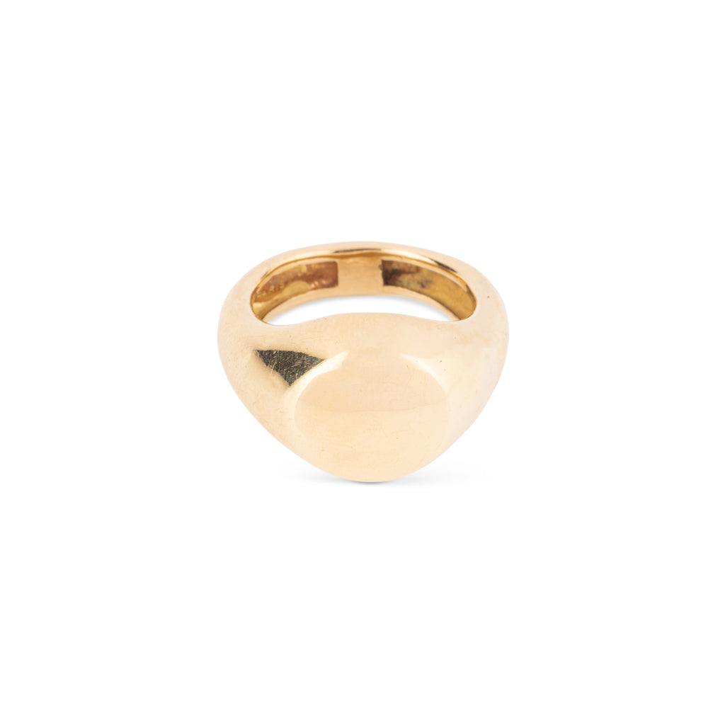 Bague chevalière or jaune 18k signée de la maison Chaumet