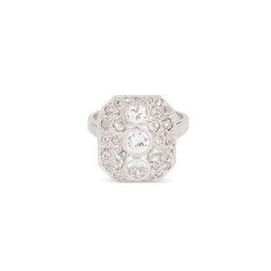 Bague en platine et diamants