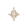 Bague or marquise diamants