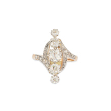 Charger l&#39;image dans la galerie, Bague or marquise diamants
