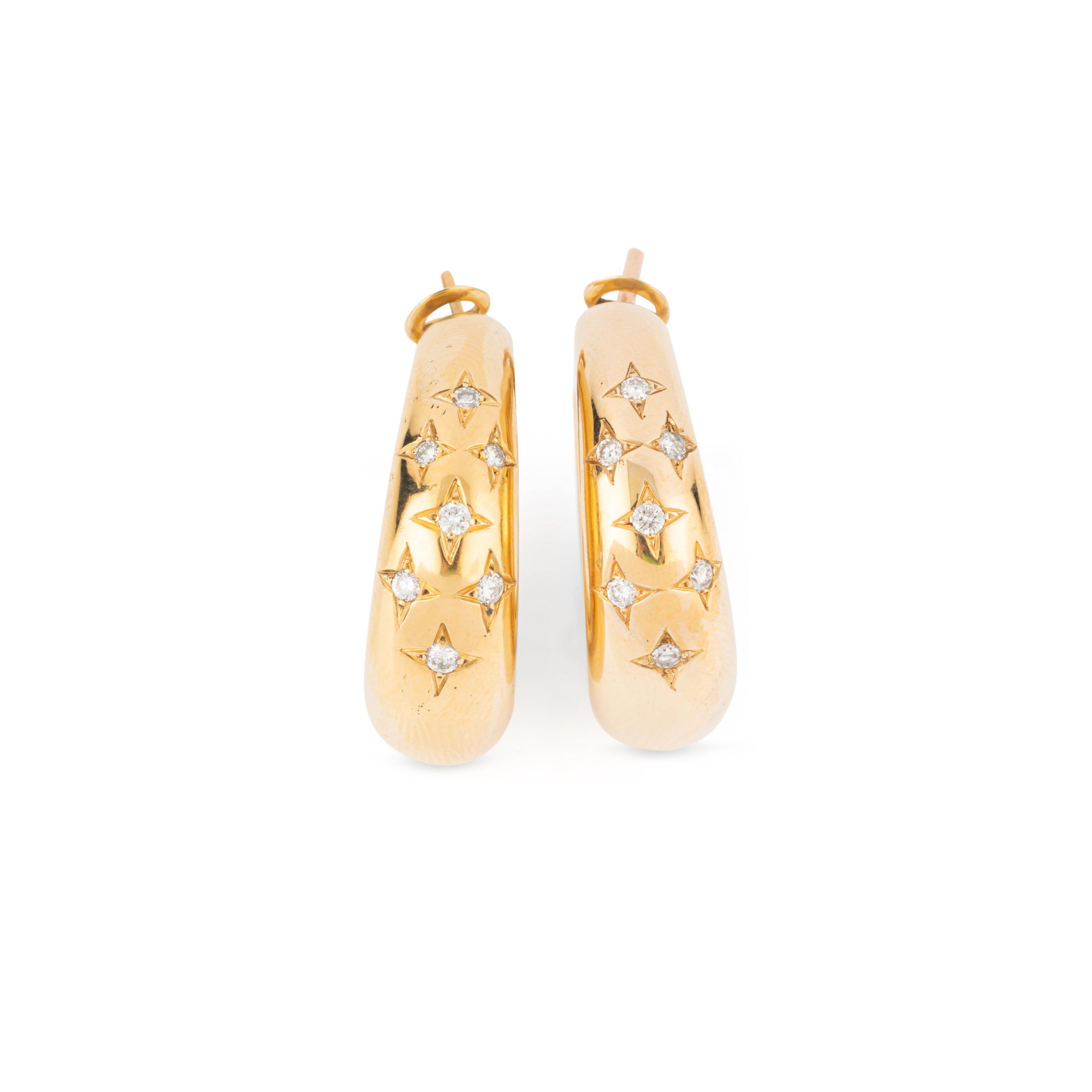 Boucles d'oreilles de la Maison Chaumet sur or jaune