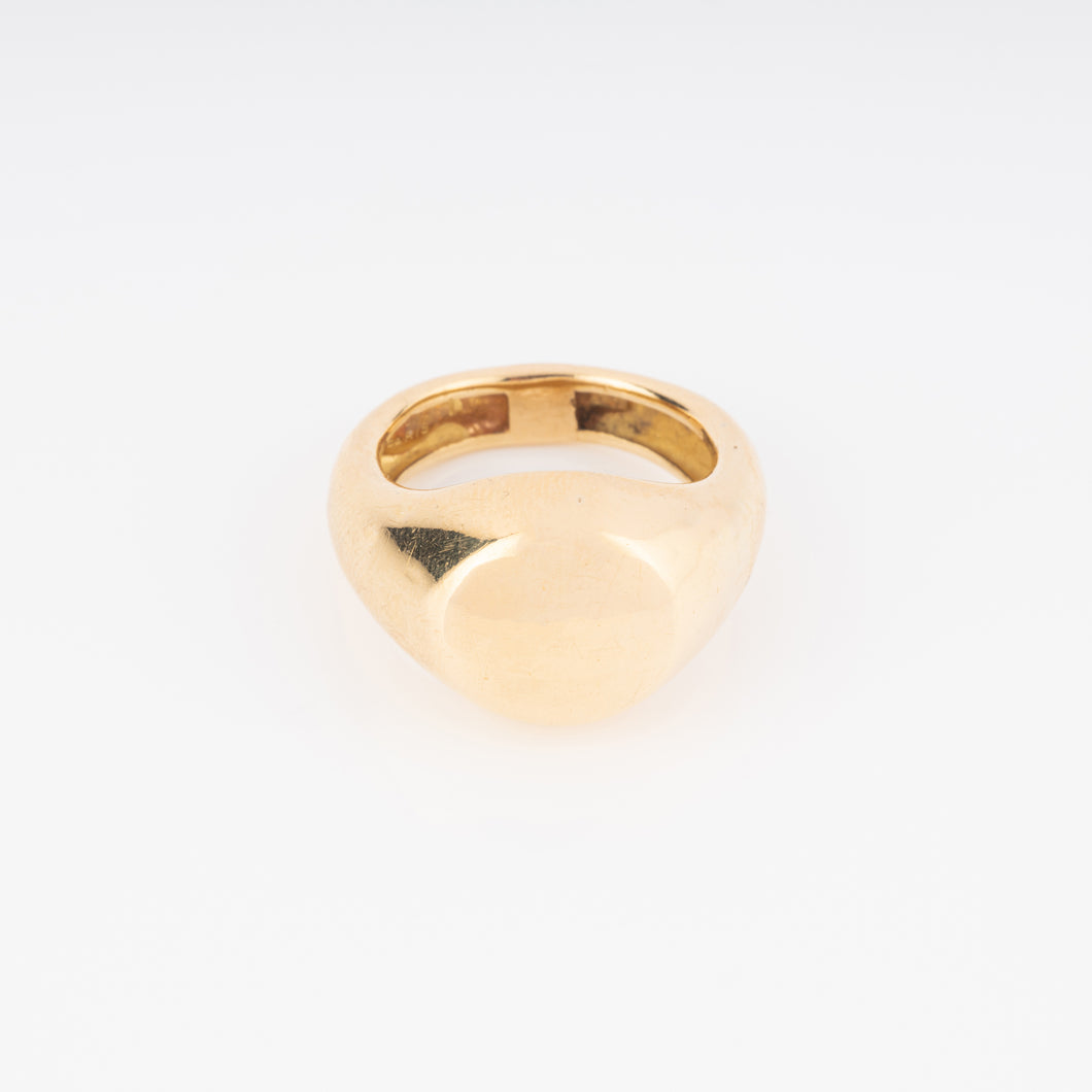 Bague chevalière or jaune 18k signée de la maison Chaumet