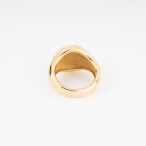 Bague chevalière or jaune 18k signée de la maison Chaumet
