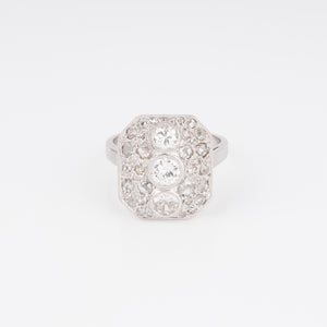 Bague en platine et diamants