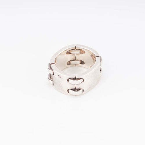 Bague en argent signée de la maison Hermès Vintage
