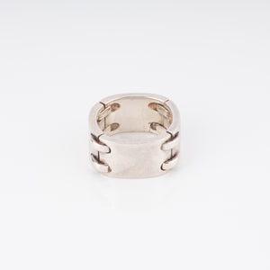 Bague en argent signée de la maison Hermès Vintage