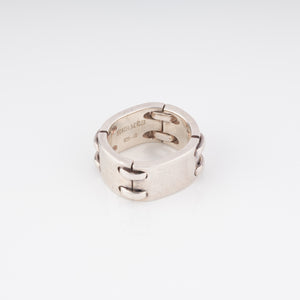 Bague en argent signée de la maison Hermès Vintage