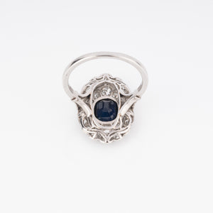 Bague marquise en platine