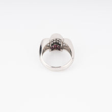 Charger l&#39;image dans la galerie, Bague platine et diamant ornée de rubis qualibrés
