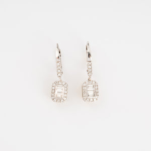Boucles d'oreilles en or gris et diamant
