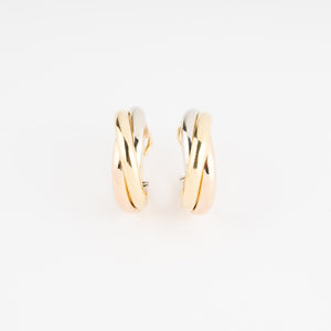 Boucles d'oreilles 3 ors de la Maison Cartier modèles Trinity