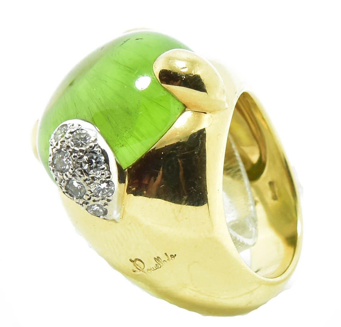 Bague or Jaune Peridot signée Pomellato - adalgyseboutique