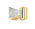 Bague Tank platine et diamant 1950 - adalgyseboutique