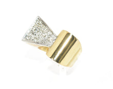 Charger l&#39;image dans la galerie, Bague Tank platine et diamant 1950 - adalgyseboutique
