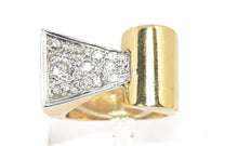Charger l&#39;image dans la galerie, Bague Tank platine et diamant 1950 - adalgyseboutique
