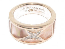 Charger l&#39;image dans la galerie, Bague or nacre et diamants signée de la Maison Mauboussin - adalgyseboutique
