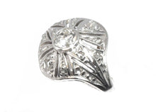 Charger l&#39;image dans la galerie, Bague dôme 1930 or gris - adalgyseboutique
