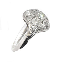Charger l&#39;image dans la galerie, Bague dôme 1930 or gris - adalgyseboutique
