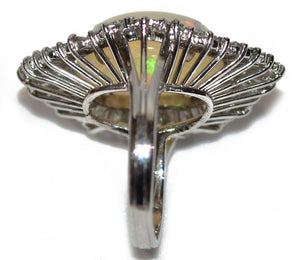 bague Opale et diamant - adalgyseboutique