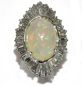 bague Opale et diamant - adalgyseboutique