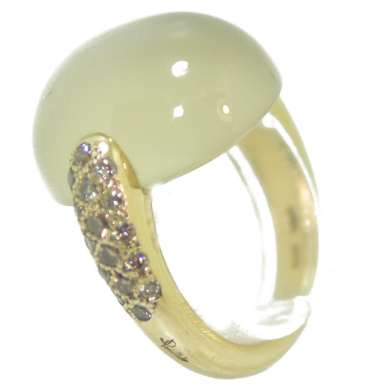Bague or gris signée Pomellato modèle luna - adalgyseboutique