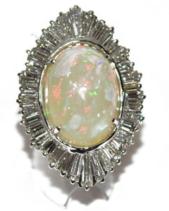 bague Opale et diamant - adalgyseboutique