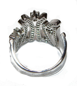 Bague or gris diamant moderne - adalgyseboutique