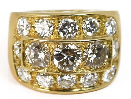 Bague jonc diamants or jaune - adalgyseboutique