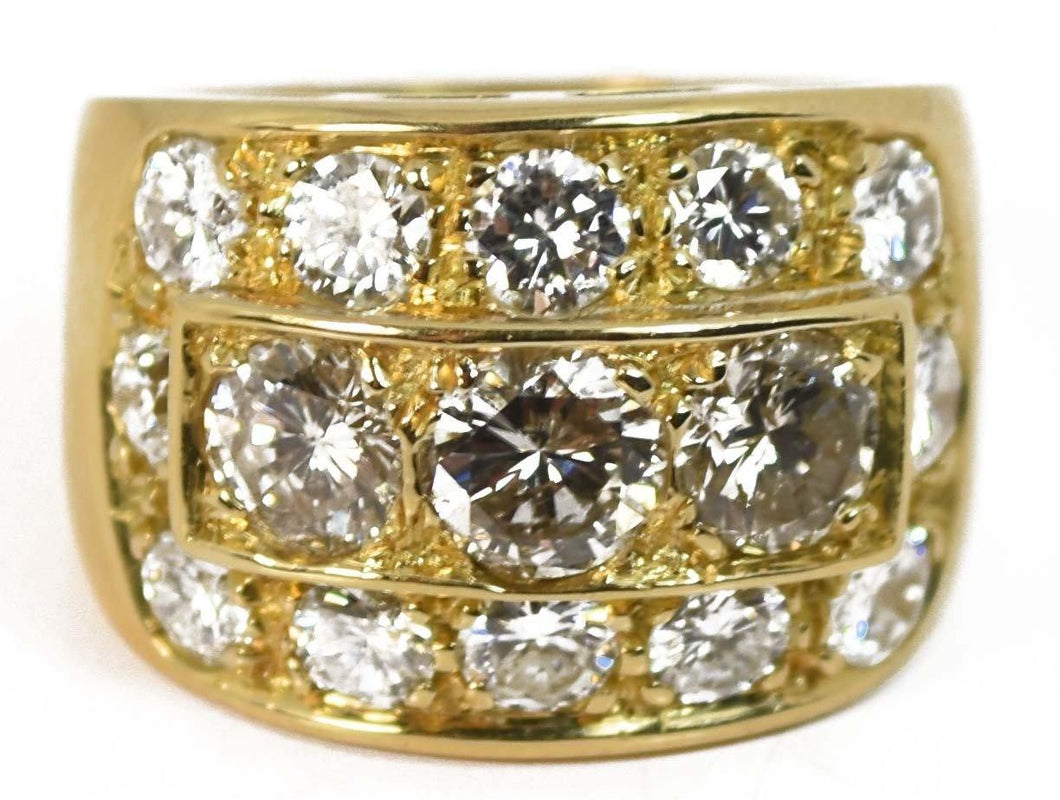 Bague jonc diamants or jaune - adalgyseboutique