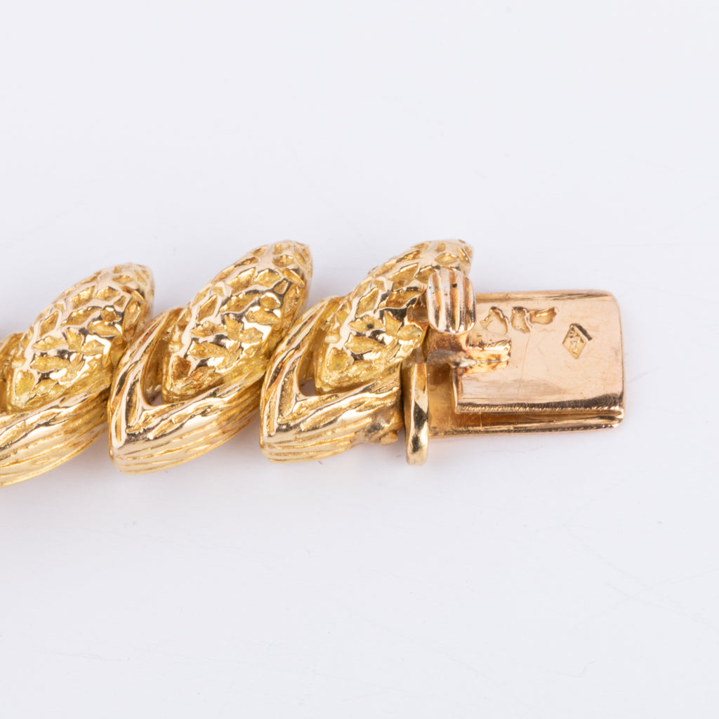 Collier or jaune,platine et diamants des années 1960